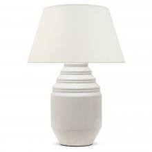 White Crackle Glazed Stoneware Lamp