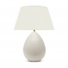 White Crackle Glazed Ceramic Lamp