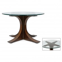Rosewood Table with Glass Top