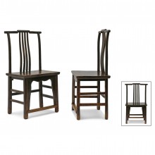 Pair of Elm Wood Chinese Hall Chairs