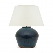 Handmade Blue Ceramic Table Lamp