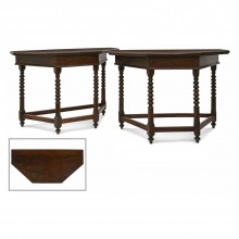Pair of Shaped Walnut Console Tables