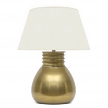 Brass Lamp with Ribbed Neck