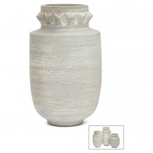 Shaped Light Gray Stoneware Vase