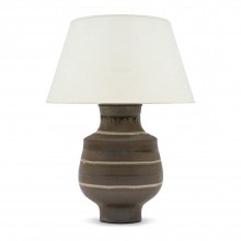 Brown Italian Drip Glazed Lamp