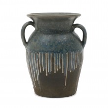 Large Drip Glazed Stoneware Vase