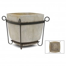 Planter with Iron Stand