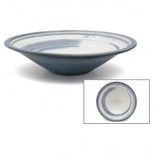 Large Blue and White Stoneware Bowl