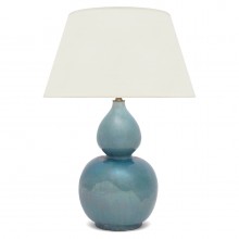 Gourd Shaped Blue Glazed Table Lamp