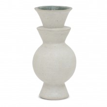 White Stoneware Vase by John Born