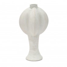 White Stoneware Vase by John Born