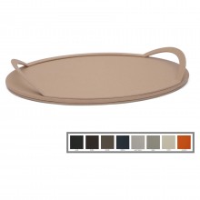 Oval Leather Tray