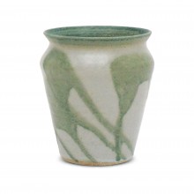 Gray and Green Stoneware Vase