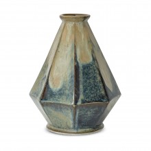 French Octagonal Ceramic Vase
