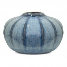 French Blue Ceramic Vase