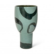 LIght Blue Pedestal Vase