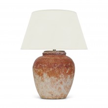 Rustic Red Earthenware Table Lamp