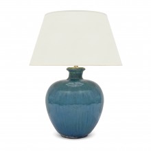 Blue Stoneware Table Lamp