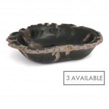Small Black Petrified Wood Bowl