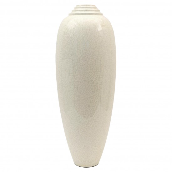 Large French Crackle Finish Ceramic Vase