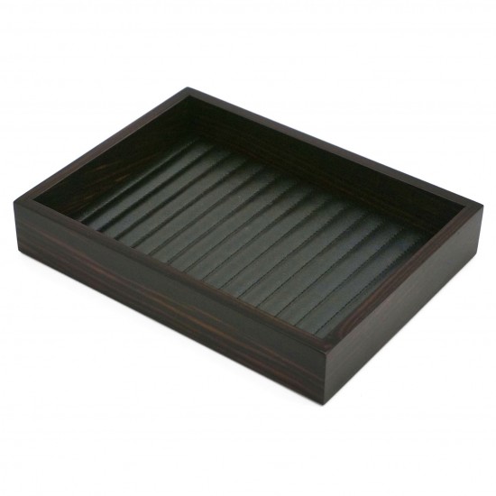 Macassar Ebony Tray with Quilted Leather Lining