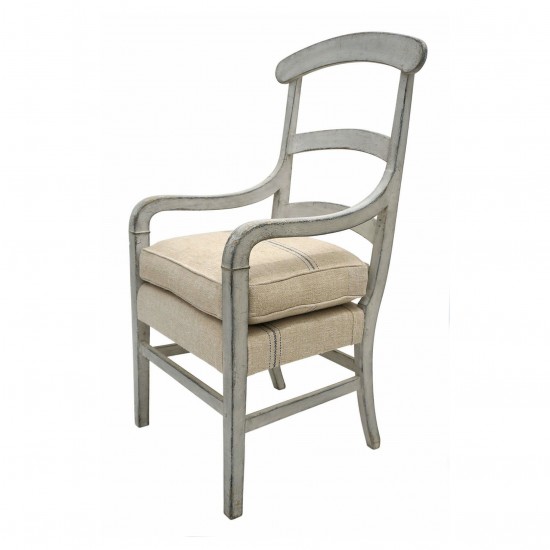 French Tall Painted Ladder Back Chair