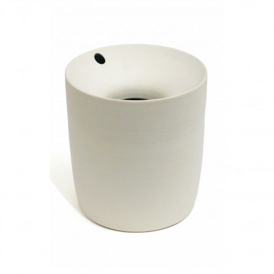 Round Porcelain Cylindrical Vase by Ben Sutton