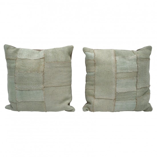 Square Cushions from Antique Cotton Kilim