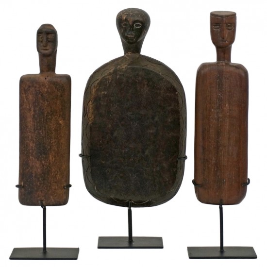 Mounted African Wood Sculptures