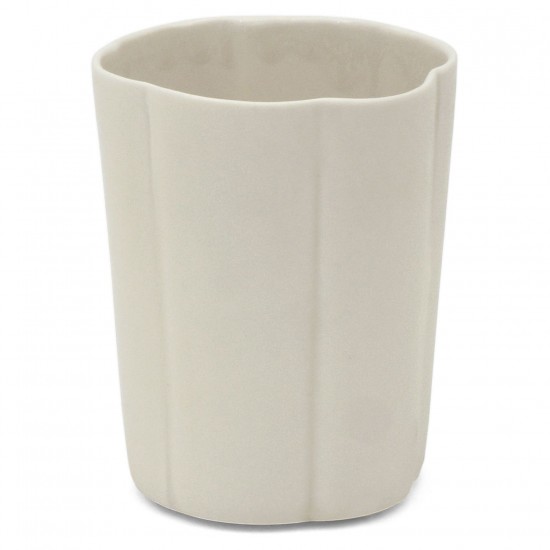 Fluted White Porcelain Vase
