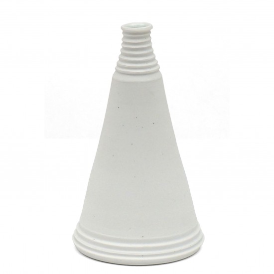 White Porcelain Vase with Ringed Neck