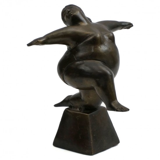 Bronze Dancing Female Nude Sculpture