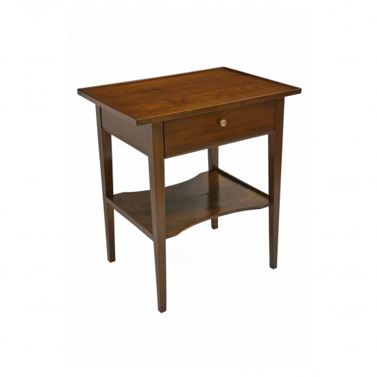 Cherry Table with Drawer and Lower Shelf