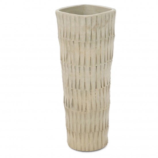 Mid Century Carved Japanese Studio Pottery Vase