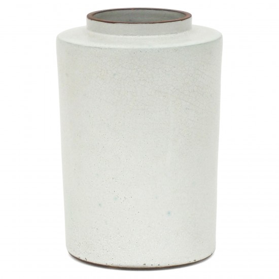 Dutch White Glazed Terra Cotta Vase