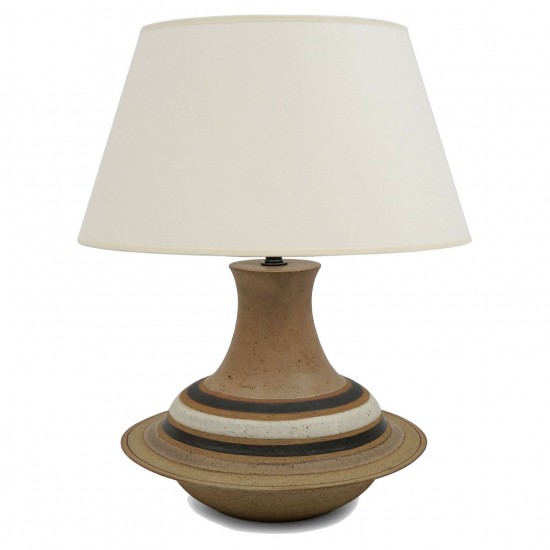 Ceramic table lamp by Bruno Gambone