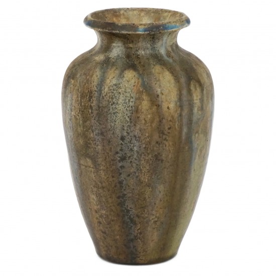 French Brown and Beige Drip Glazed Vase
