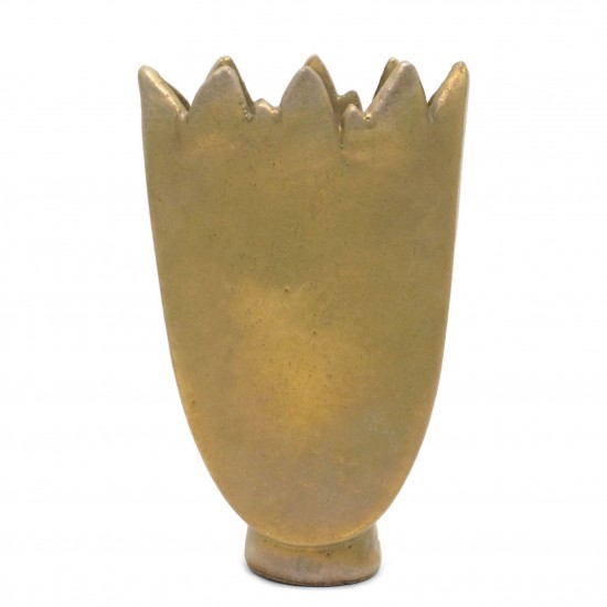 Matte Glazed Gold Tulip Vase