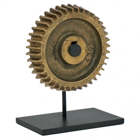 Bronze Gear on Iron Stand