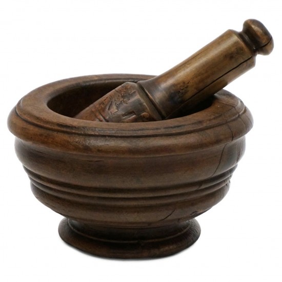 French Walnut Mortar and Pestle