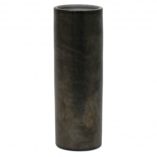 Dutch Stoneware Vase in Metallic Gray