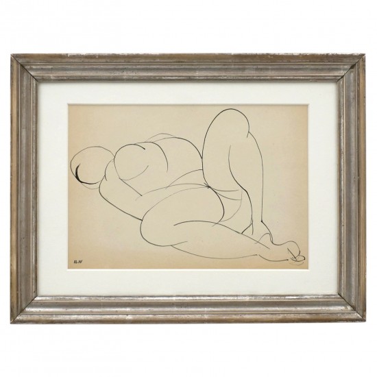 Ink Drawing of Nude by Josif Iliu