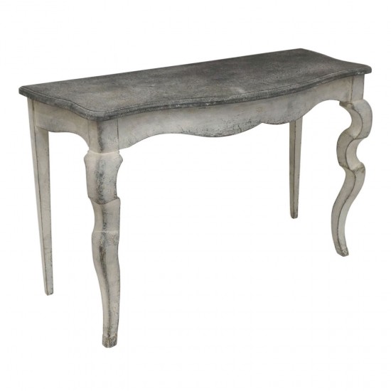 Painted Wood Console Table with Stylized Cabriole Legs