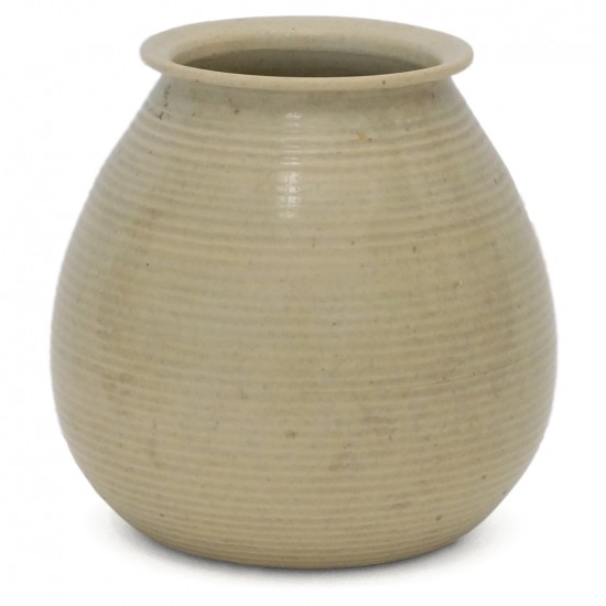 Beige Stoneware Vase by Adco, Holland