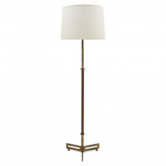 Gilt Iron and Faux Bois Standing Lamp