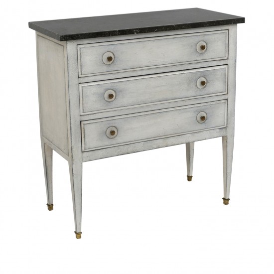 Small Painted Commode with Marble Top