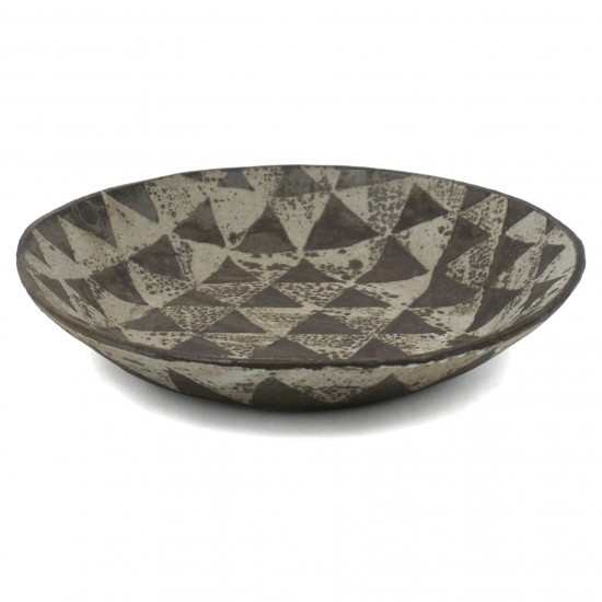 Stoneware Studio Bowl in Brown and gray