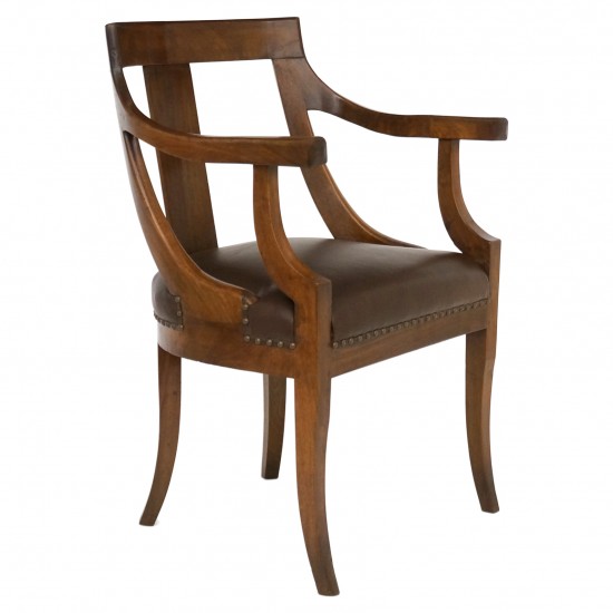 Italian Walnut Arm Chair