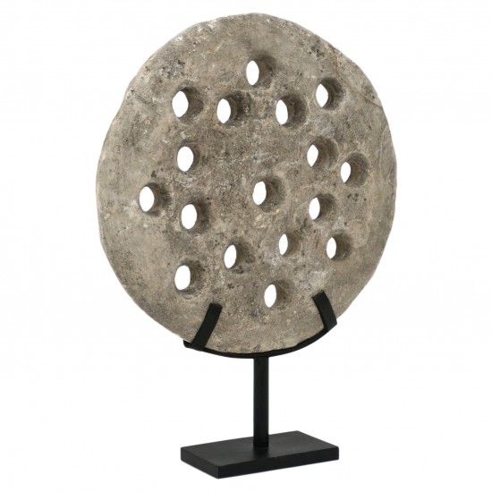 Pierced Round Stone Wheel on Stand