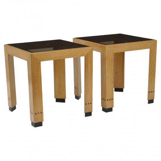 Pair of Square Oak Tables